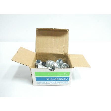 O-Z/Gedney Conduit Fitting Connector, Liquid-Tight, Iron 4Q-975